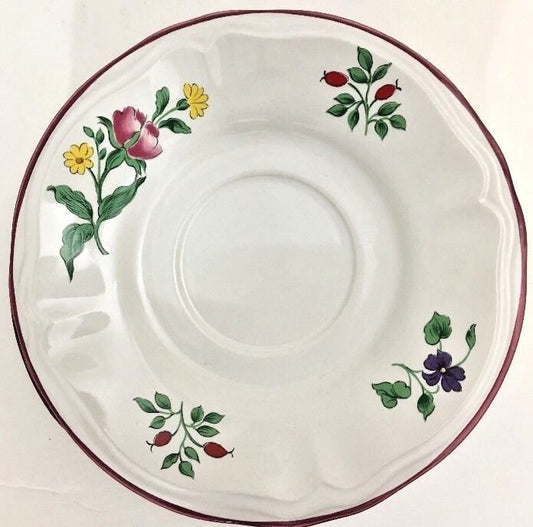 A Carleton Varney Rosalynn Saucer — Floral Design, Japan, 6.25"