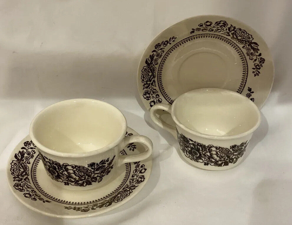Vintage AUTUMN MIST Royal China Americana 1-Bread 4-Cups 2 Saucers Daisies USA