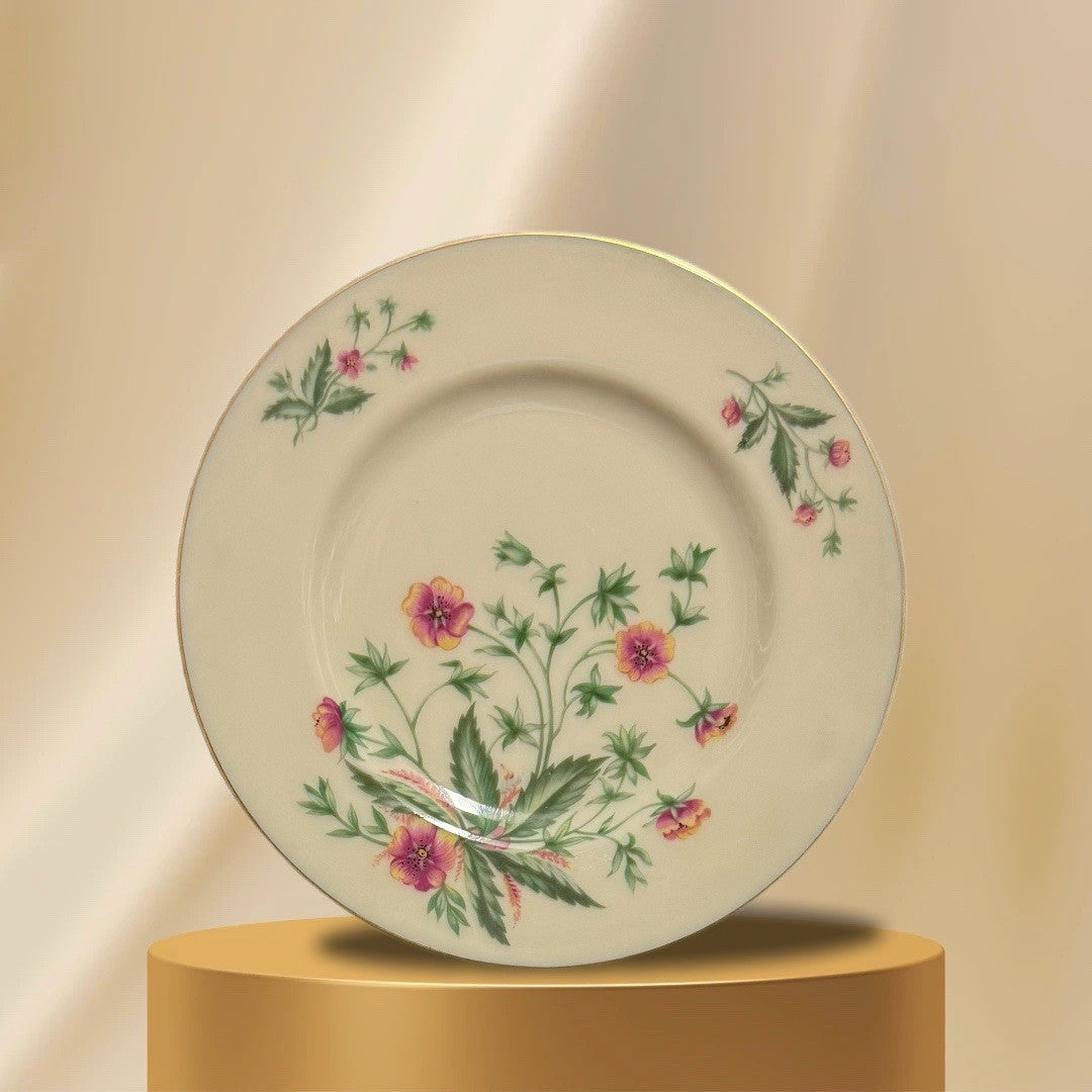 Lenox Country Garden W-302 Set of 3 Bread & Butter Plates  USA Gold Trim