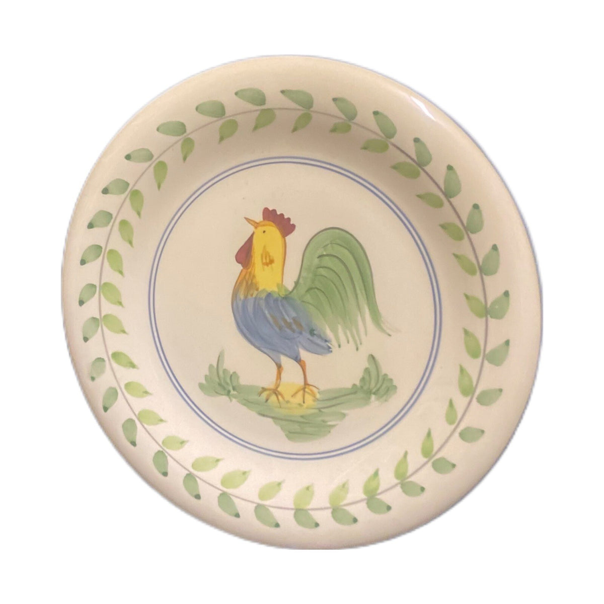 World Market Rooster Salad/ Dessert Plates Set of 7 Ceramic Farmhouse 7¾”D