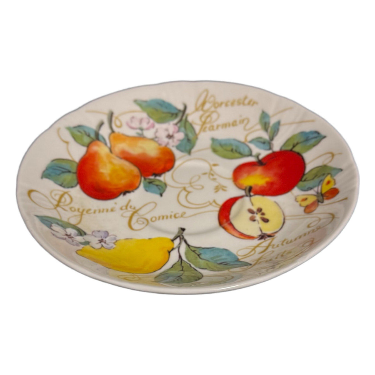 Roy Kirkham Morello Bone China Cup & Saucer England 1997 Fruit Vtg Rare