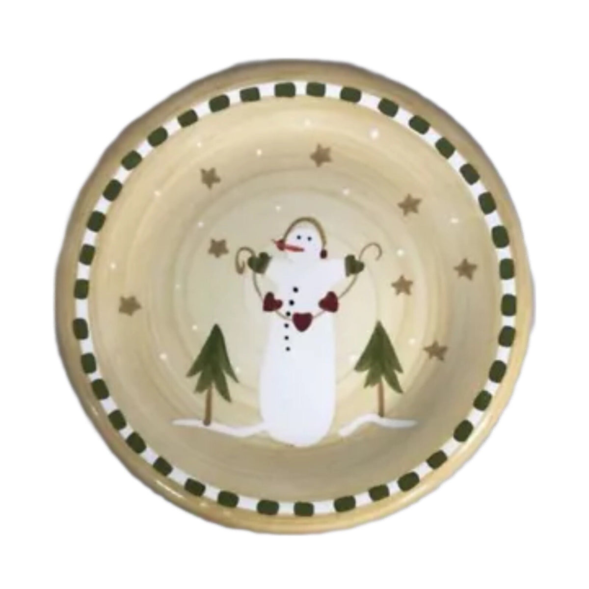 Sonoma Life Style 4-Salad Plates Snowman Trees Dessert Winter Holiday Dinnerware