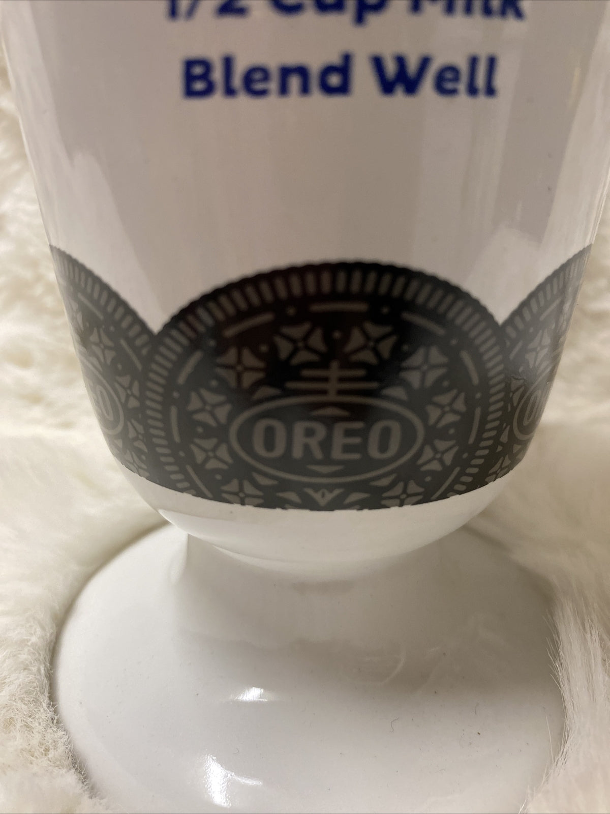Oreo Cookies Milkshake Embossed Ceramic Pedestal Ice Cream Shake Tall Milk Cup