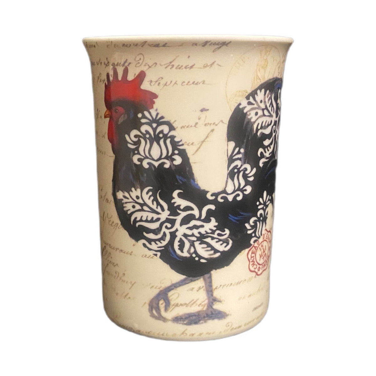 JASON Damask Rooster Mug Fine Bone China Coffee Tea Cup