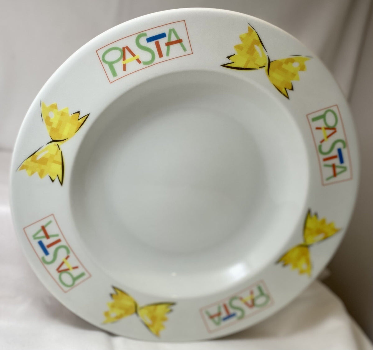 Studio Nova PASTA POWER Bowl Italy Pasta Salad Rim Soup Serving Dish 12.5 inch