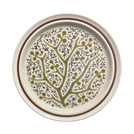Noritake GREEN TREE 4-DINNER PLATES  Prima-Stone Japan Stoneware Dinnerware