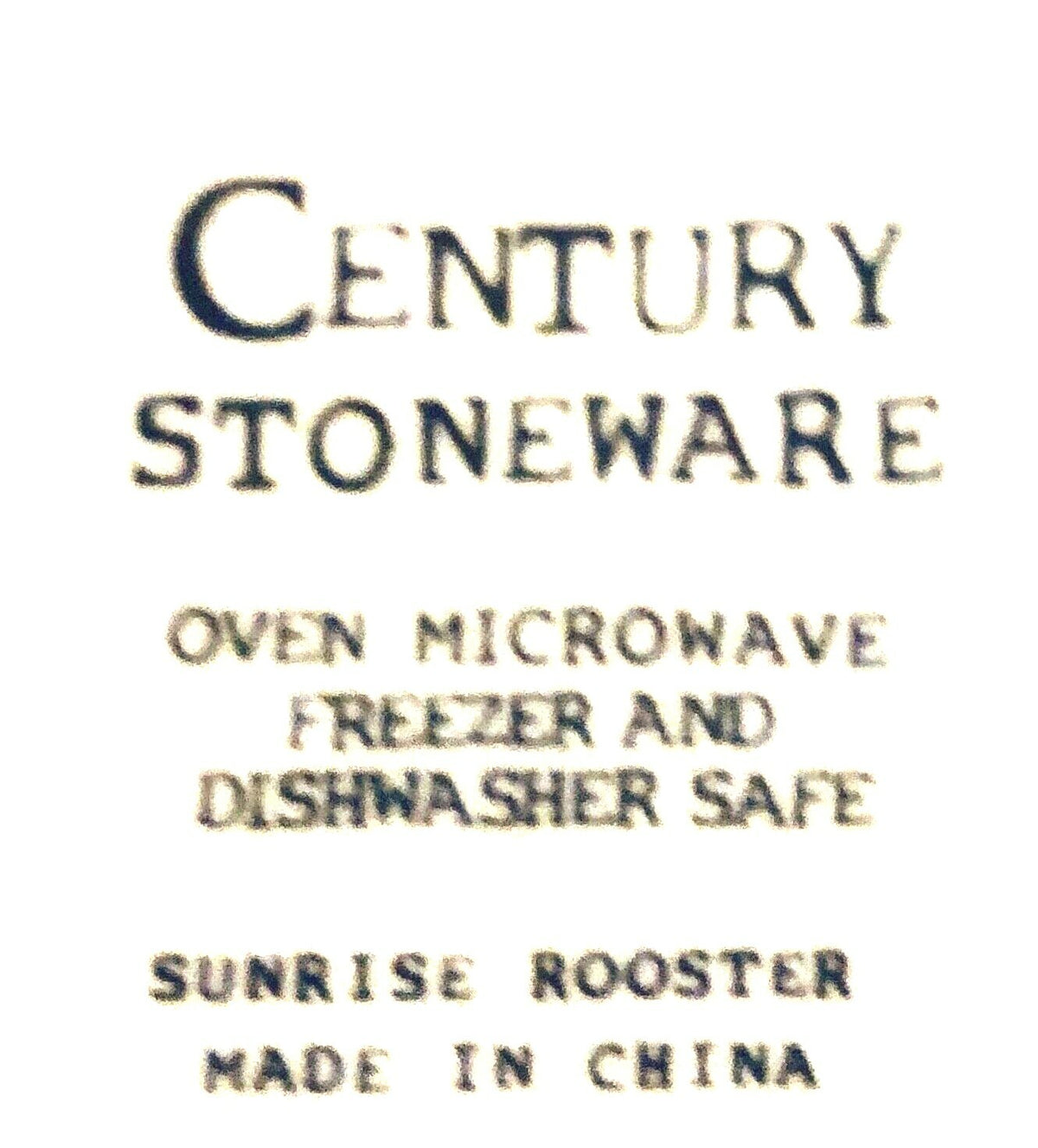 Vintage SUNRISE ROOSTER by Century Stoneware Oven Freezer Safe Laurel Trim