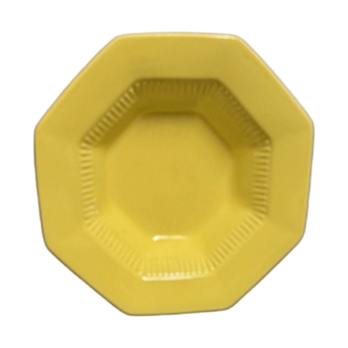 Independence Ironstone Castleton Yellow Fruit Bowls Set 3 Octagon 5 3/4" D Japan