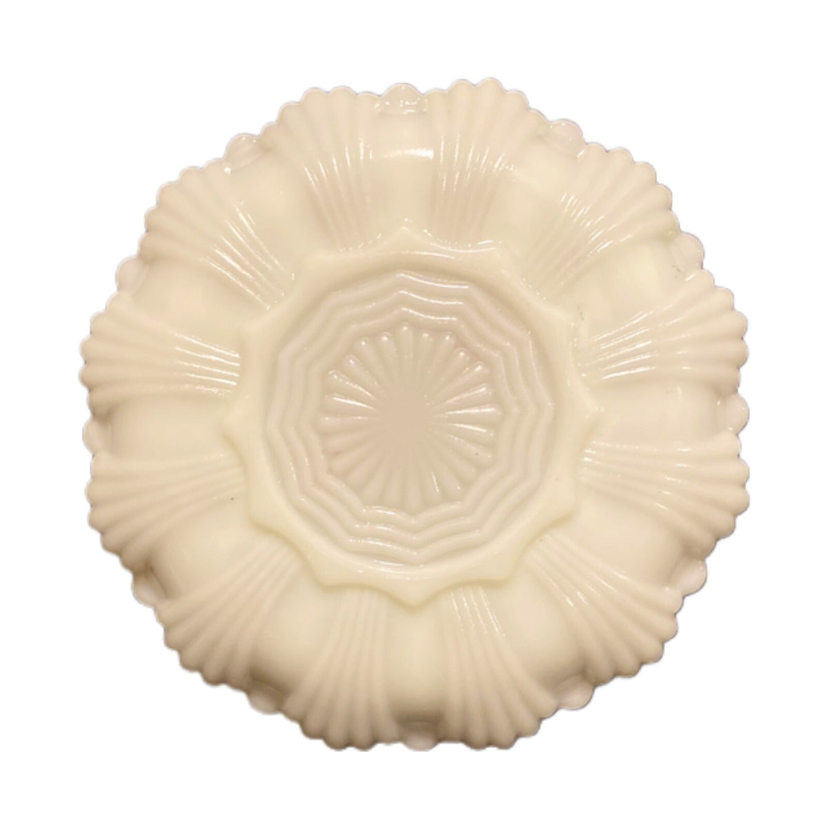 Vintage Anchor Hocking Deviled Egg Plate White Milk Glass Gold Trim 12 Eggs Tray