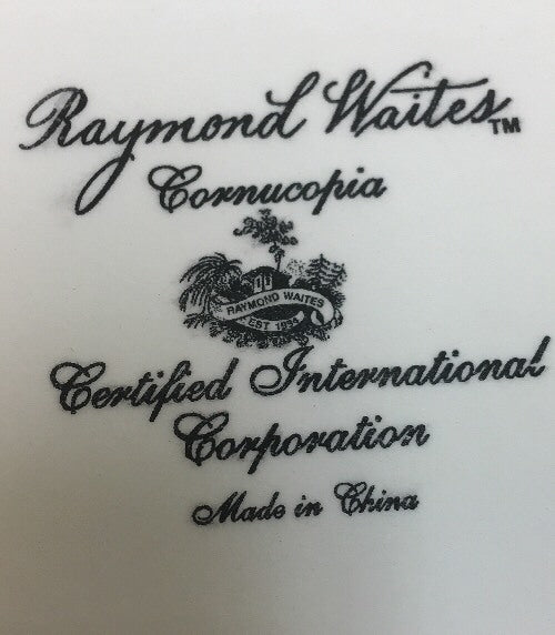 Certified Intl Raymond Waites Cornucopia Fruit Plates Set of 3, 8 3/8”