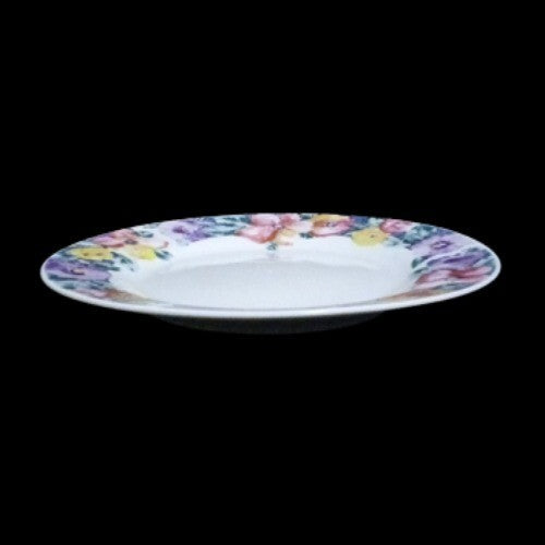 Gibson Designs ROMANCE 4-Salad Plates 7 ½”D Ceramic Floral Dessert Dinnerware
