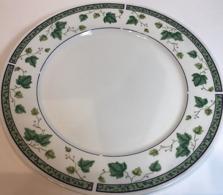 Sango IVY CHARM Chop Plate, Creamer, Sugar Bowl & Lid Service Set 8854 Oven Safe
