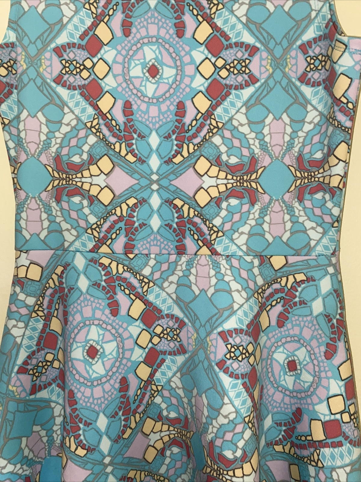 Alya Skater Short Dress Women Sleeveless Teal Blue Flare M