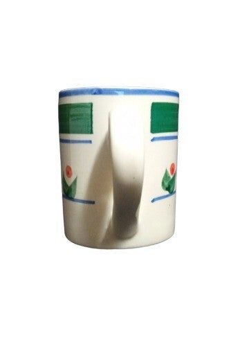Gibson Designs PRIMROSE 4-Mugs 12 oz Ceramic Coffee Tea Chocolate Cups Floral