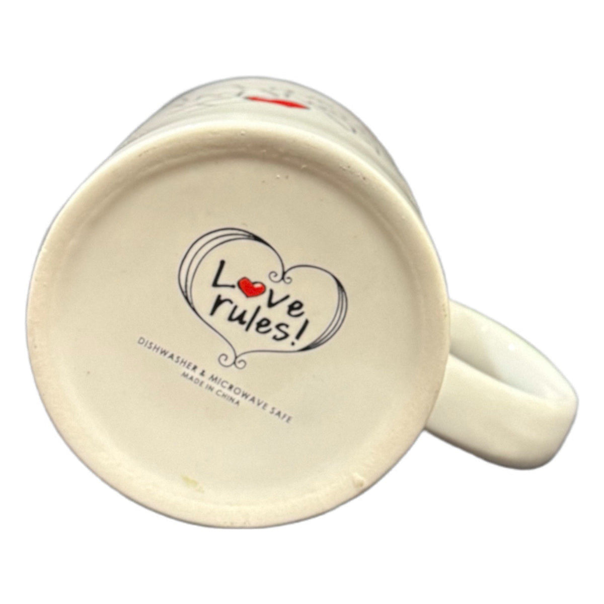 I Love My Mommy / I  Love My Mom Coffee Mug Love Rules Ceramic Cup Gift 4.25”