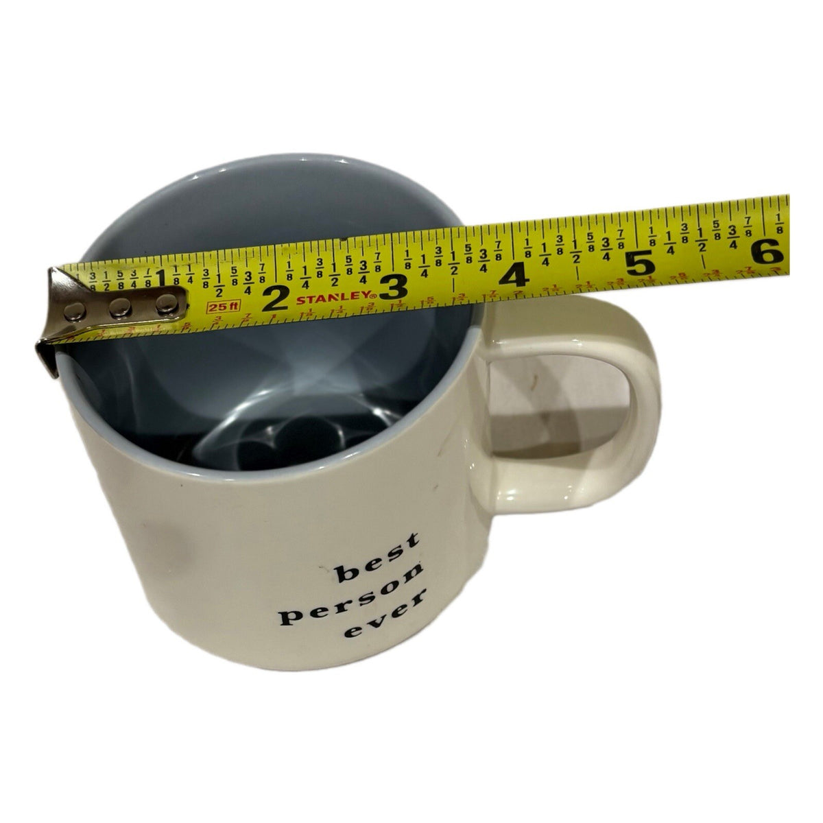 Threshold Mug BEST PERSON EVER Coffee Tea Cup Target Stoneware 16 oz White Blue
