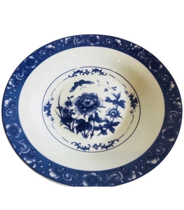 Baum Brothers Blue Rose Set of 4 Soup Bowls or 3 Saucers Replacement