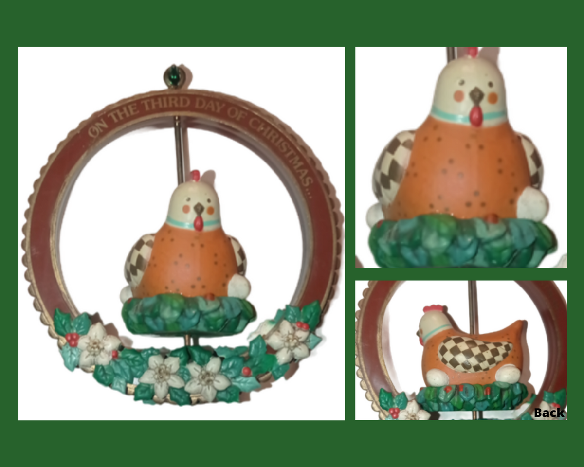 Enesco Imports Mike Gilmore French Hen Tree Ornament 1987 12 Days Of Christmas