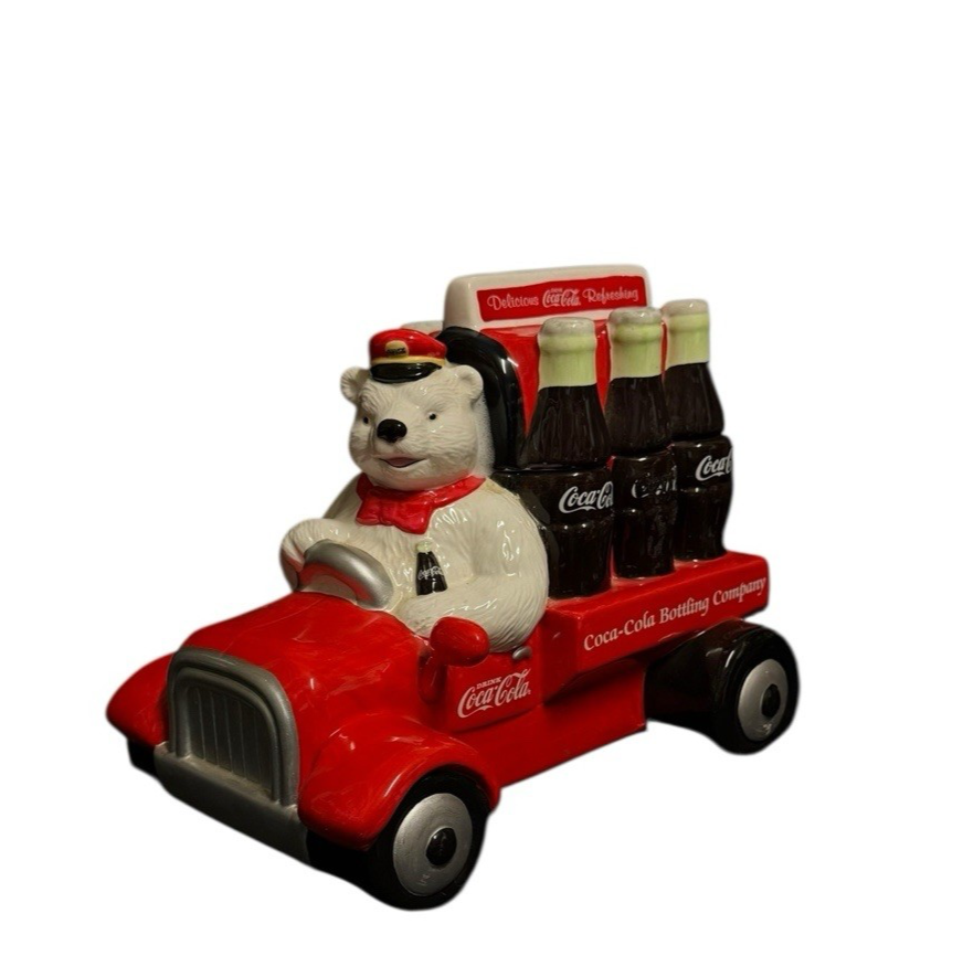 Coca-Cola 1999 Limited Edition Polar Bear Delivery Truck Cookie Jar
