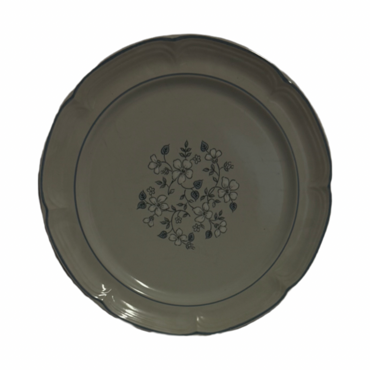 Covington Avondale Blue Floral Stoneware Chop Plate Serving Platter Japan 12”