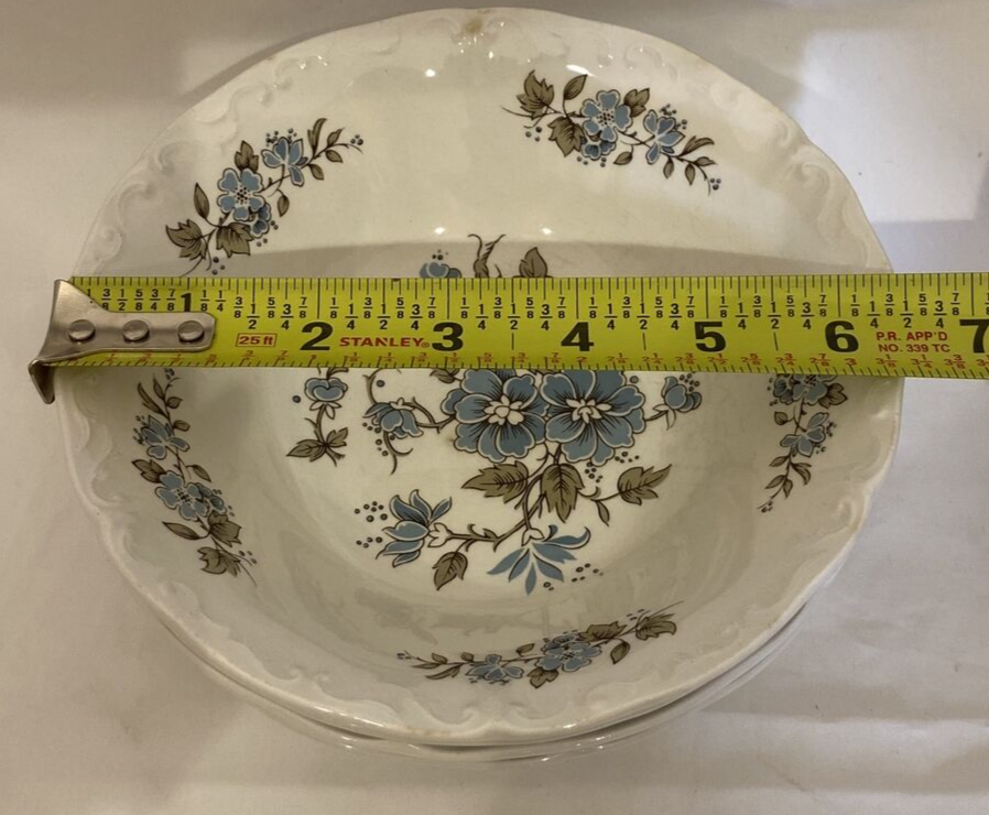 Blossomtime Staffordshire Hand Decorated Ironstone Soup Cereal Bowl England 6.5"
