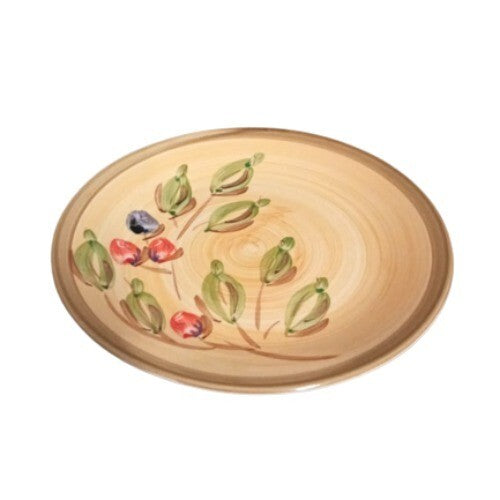 Gibson Roman Olive 4 Salad Plates 7.25” Hand Painted Yellow Olive Branch