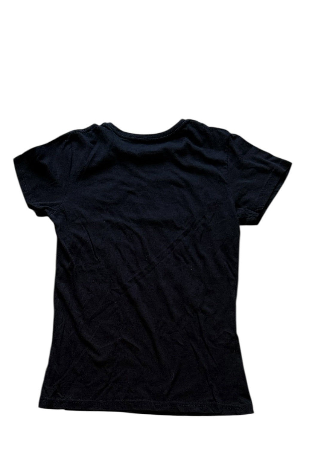 I Love Halloween Pumpkin Graphic Black T-Shirt Girls Size Small 4-6 Cotton