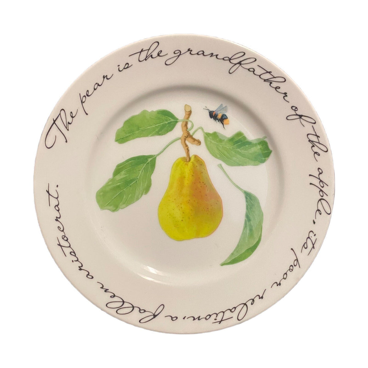 Williams Sonoma 4 Salad Plates ORCHARD SUITE Fruit Dessert Ceramic Japan 7 3/4”D