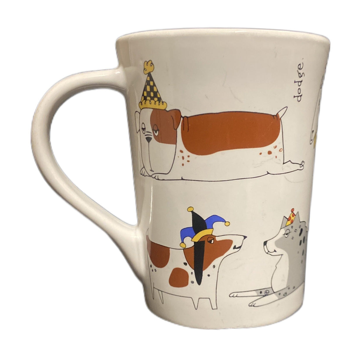 Ursula Dodge PARTY DOG Mug Signature Housewares Stoneware Coffee Tea Cup