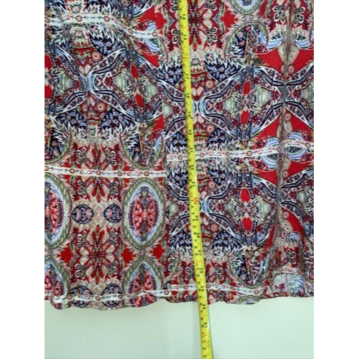 Lulu's Women Tank Top Red Sleeveless Blouse S. Paisley Sleeveless Crew Neck Boho