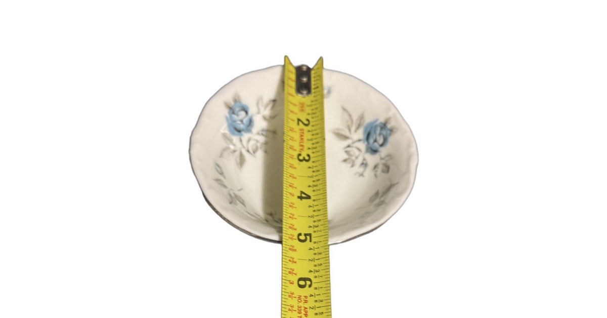 Set of 8 Hertel Jacob Bavaria Germany Louise Fruit Bowls Blue Rose 5 1/8”D