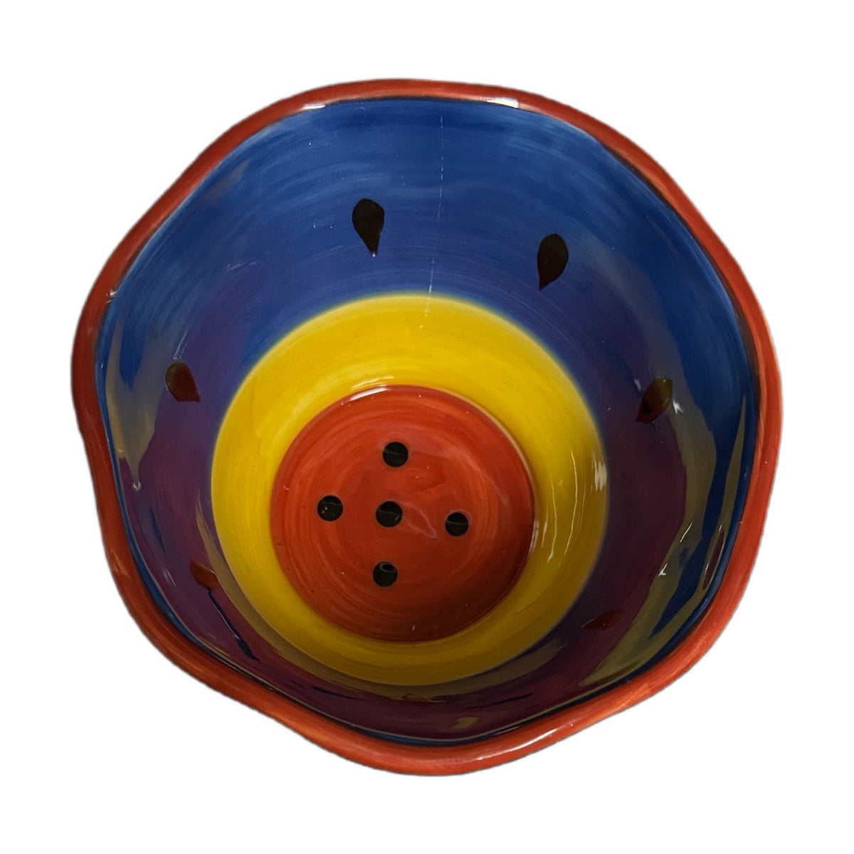 Certified Intl Susan Winget Watermelon Pattern Bowl Hand Painted Ceramic Fruit