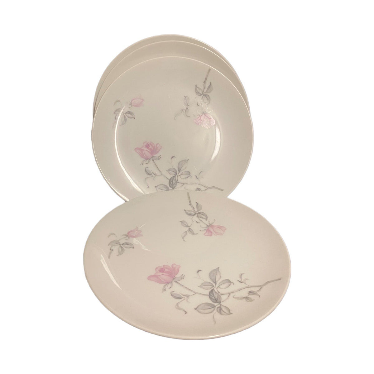 Harmony House SOPHISTICATED LADY 4-Salad Plates Japan Porcelain Pink Roses
