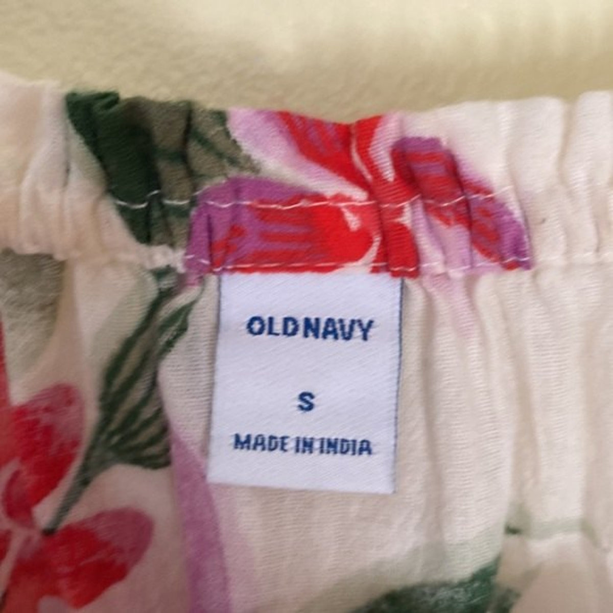 Old Navy Blouse Small Floral Woman Relax Fit Cotton Long Sleeves