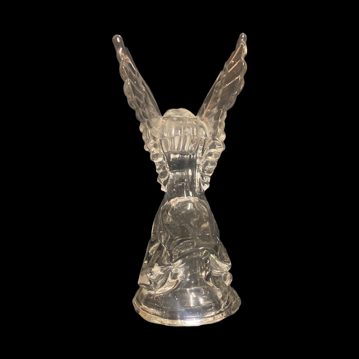 Vintage BIERDEMANN Candle Holder 2-Crystal Glass Angel Candlestick