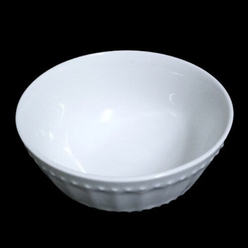 Gibson REGALIA 4-Dessert Bowls 4 3/8" D White Embossed Dots Ceramic Berry Bowl