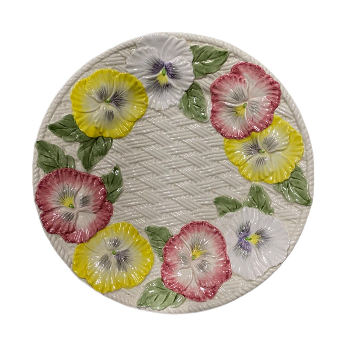 Vintage Fitz & Floyd Dinner Plate SPRING FLOWER 10 Inch Embossed Flowers 1990