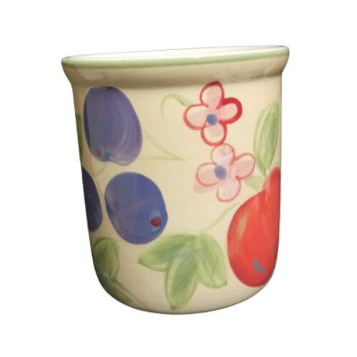 Gibson Designs FRUIT GROVE 3-Mugs Apples Pears 12 Oz Fruit & Flowers Coffee Cup