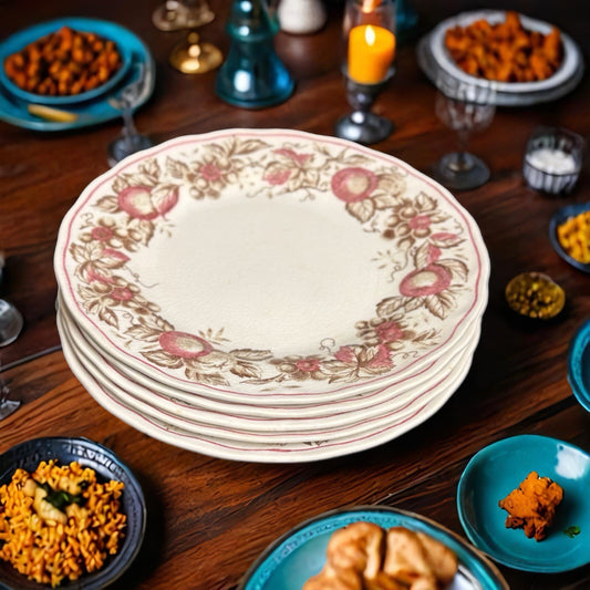 Double Phoenix INDIAN SUMMER 5-Bread And Butter Plates Iron Stone Dessert Dish