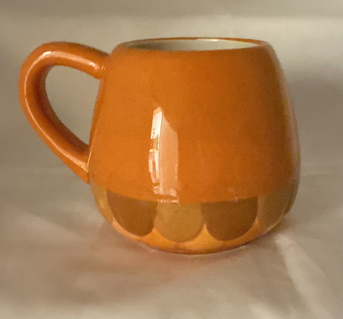 Mesa Home Products Coffee Mug 3D Owl Hand Painted Orange Brown 16 Oz Tea Cup