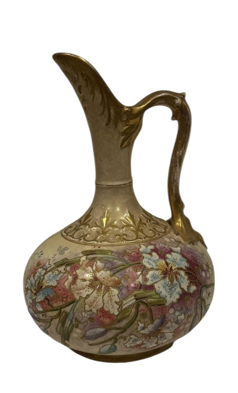 Royal Bonn Art Nouveau floral ewer, Franz Anton Mehlem’s Bonn, Germany