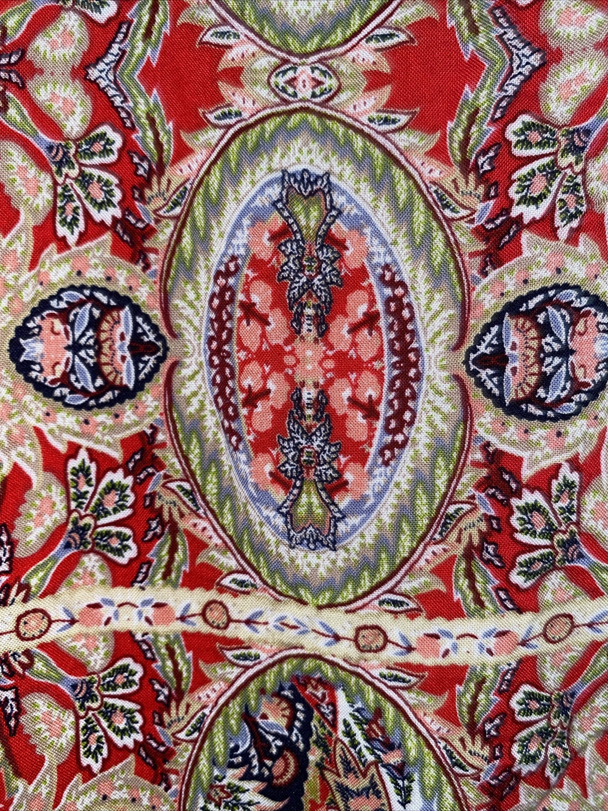 Lulu's Women Tank Top Red Sleeveless Blouse S. Paisley Sleeveless Crew Neck Boho