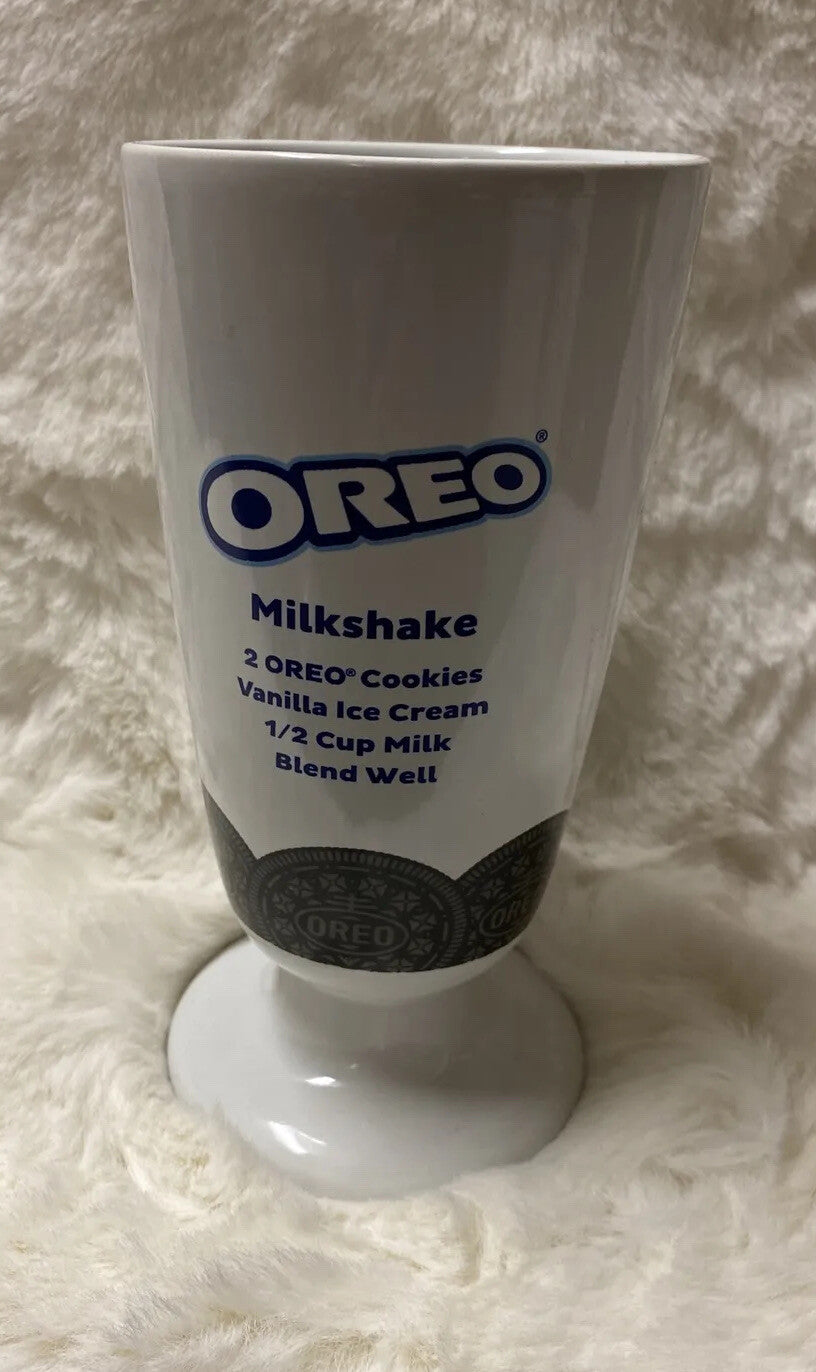 Oreo Cookies Milkshake Embossed Ceramic Pedestal Ice Cream Shake Tall Milk Cup