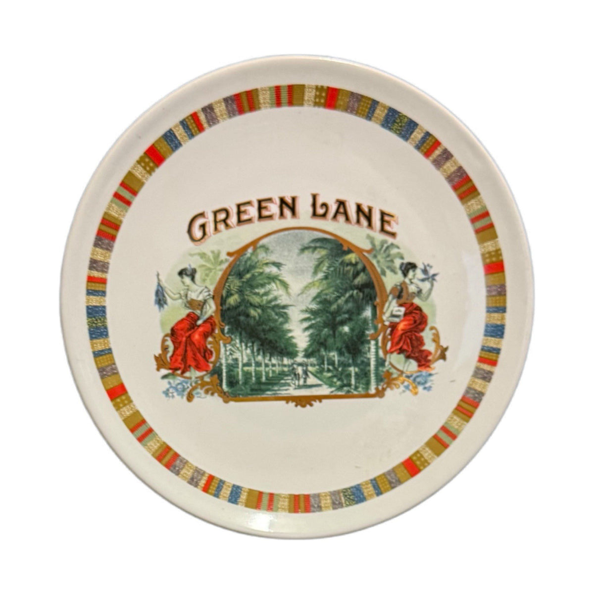Pottery Barn Fireside Club Simbatco Salad Plates Set of 4 Color Crest Emblem