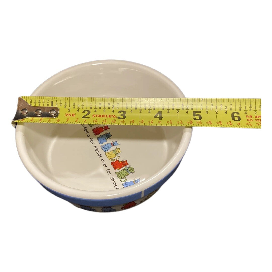 Signature Housewares My Friends Cat & Dog Food Water Bowls Set of 2 Ceramic