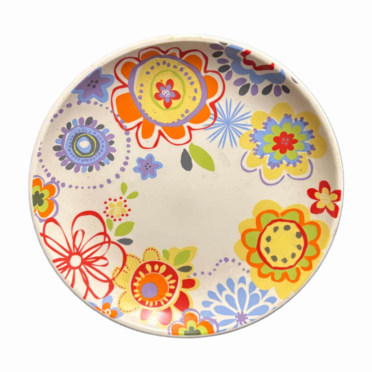 Euro Ceramica FLORAL DELIGHT 4-Salad Plates Flowers Ceramic Rare Dessert Dish
