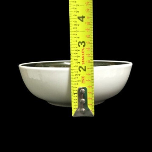 Gibson Designs BASIC LIVING III BLACK 4-Cereal Bowls 6” D  Black Band Soup Cup