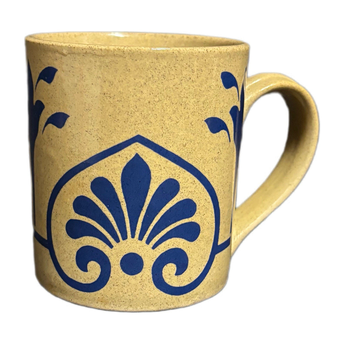 McClaggan Smith 2-Mugs Jamestown Scotland Speckled Stoneware Blue Cups Design