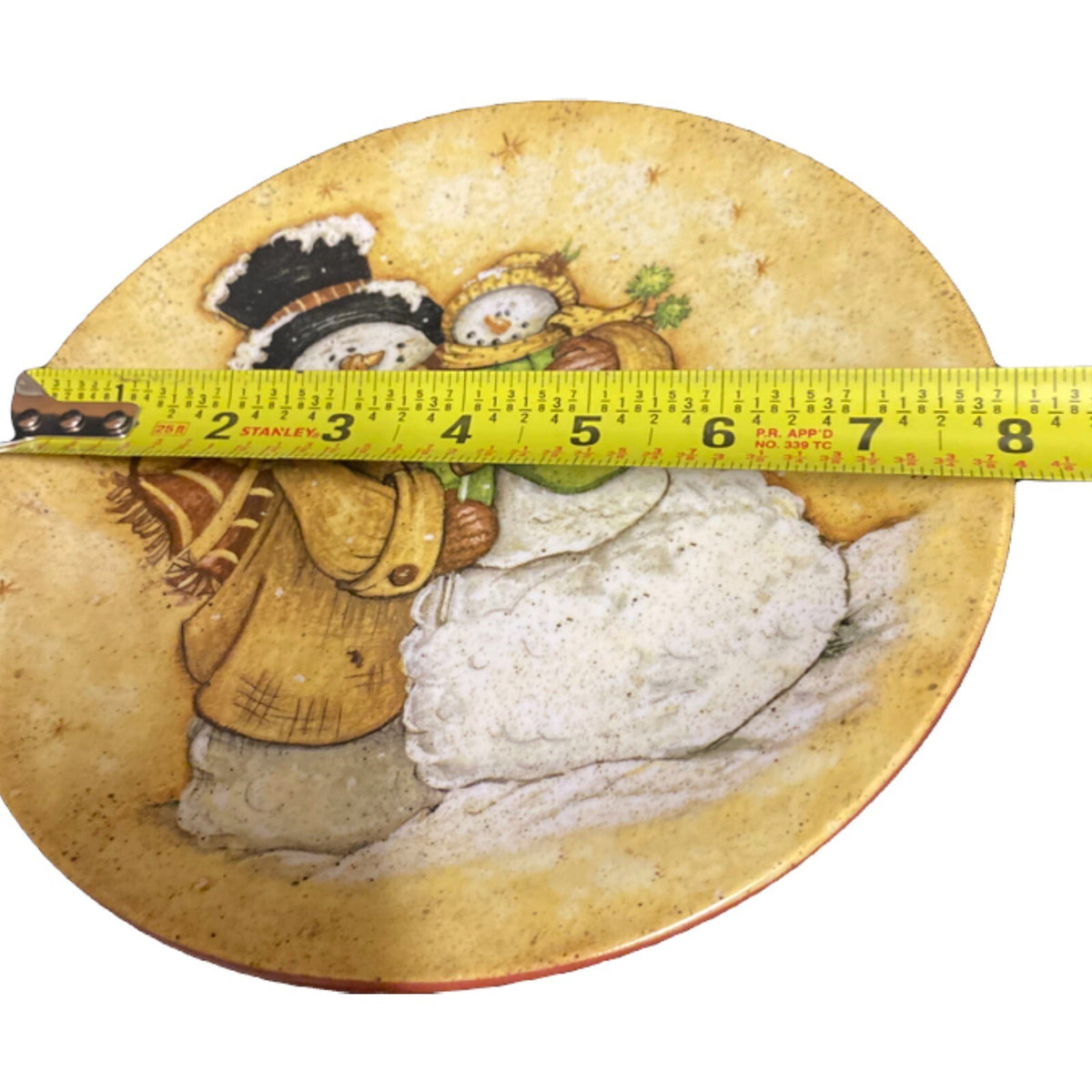 Home Gallery NFINITY Christmas Snowman Plate 8” Holiday Salad Dessert Dish