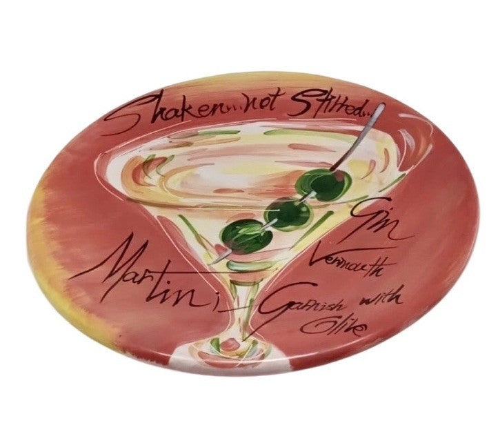 Nanette Vacher Magnificent Martinis Set of 4 Salad/Dessert Plates 8¼”D